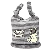 Domybest 【雲が私に微笑んでいる】秋冬ニット帽子 ベビーキャップ かわいいウサギのモデリング スポーツ 誕生日 幼稚園 1-3歳に適して 快適 柔らかく 防寒対策 写真小道具 4色