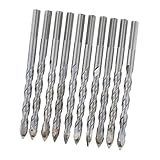 Fenteer 10個入り　8mm　ドリル刃　ストレートシャンク　チタンコーティング　ツイストドリルビット　多用途　