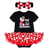 （アイム）iiniim　女児ベビー　ロンパース　水玉模様ヘッドバンド付き　　クリスマス赤ちゃん服　　仮装 コスチューム イベント　日常身なり　パーティー　結婚式　お誕生日　写真　記念日　0-3/3-6