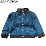RAD CUSTOM(ラッドカスタム) ポリエステル「サテン」薄手長袖ジャケット・ブルー 【1604】【C】 110 ブルー(07)