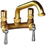 Compression Laundry Double Handle Wall Mounted Tray Faucetコンプレッションランドリーダブルハンドルウォールマウントトレイ蛇口 [並行輸入品]