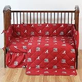 NCAAアラバマタイド5ピースベビーベッド寝具セット、52 " x 28 " x 6、" Crimson