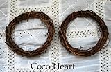 ~Coco Heart~　ナチュラル　リースベース　１０ｃｍ　２個セット (ドライフラワー、ハーバリウム、リース、クリスマス）