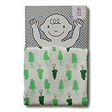 めんぷます田 赤ちゃんのガーゼバスタオル 大好き(グリーン) 70×110cm 綿100% 日本製