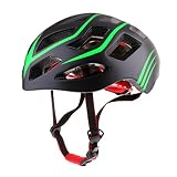 Flameer 調整可能　超軽量　安全　ヘルメット　ロード/マウンテンバイク　サイクリング　　大人用　レース/スケート/スキーなどにも適用　全5色 - 緑