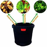 Zyurong　プランター フェルト　栽培バッグ　植物成長鉢　 通気性 透水性 じゃがいも用　朝顔　タロイモ　いちご　花　観葉植物　室内栽培用　園芸用 ガーデン 苗バッグ ルートバッグ 植え袋　30 
