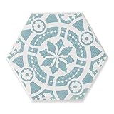 【B'stile】六角形の北欧風デザインタイル「EYR」EYR-608（磁器質｜ヘキサゴン｜屋内壁/屋内床/屋外壁用｜ノンスリップ加工）1枚