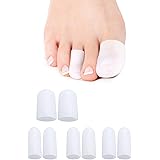 [Amazon限定ブランド] 足指 足爪 キャップ 足指サポーター 【8個セット】 つま先キャップ 足指サック シリコン スポーツ 巻き爪、爪損失、摩擦緩和