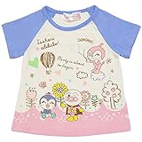 【本体綿100％】2017年 夏物 アンパンマンガール 天竺 おあそび柄 Ｔシャツ Anpanman Girl 袖ラベンダー◇90cm