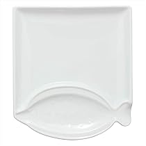 Amazon.co.jp: 波佐見焼 魚皿(トト皿) 角皿 ひらめ 白磁 303345C500