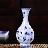 TOPmountain ユニークな美しいです 伝統的な 中国の 青と白の磁器 吉祥セラミック エレガントな飾り Bパターン