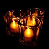 ホット24ピースledティーライトキャンドルhouseholed velas ledバッテリ駆動フレームレスキャンドル教会とホームdecoartionと照明