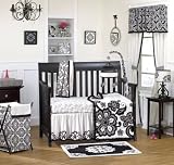 CoCaLo Elsa Crib Set Black/White 4 Piece (Discontinued by Manufacturer) [並行輸入品]