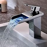 Wovier LED 水栓 ワンホール キッチン用 台付 黄銅 シングルレバー混合水栓 洗面 取り替え水栓蛇口 洗濯 蛇口 50cmホース*2付き