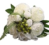 ホームホテル結婚式の装飾人工花の花束 - 牡丹とバラ
