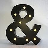 Zehuiウェディングパーティウィンドウ表示クリエイティブパーソナリティVintage circusスタイルアルファベットLight Up Sign (アルファベット& ) LEDライト mhy-08