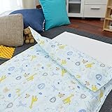 お昼寝布団 カバー 綿100％ 掛け布団カバー 85×125cm アニマル サックス かわいい ファスナー