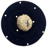 GoodsLand 【全6カラー】 子供用 ベレー帽 キャップ ビーズ ファー キッズ ジュニア ボーイズ ガールズ 男の子 女の子 防寒 おしゃれ かわいい 秋 冬 フリーサイズ (ブラック) GD