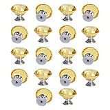 18-Pack Dresser Knobs Yazer Unique Modern Design Diamond Shape Crystal Pulls and Handles for Cabinet
