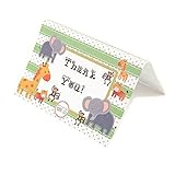Adorox 48 Pieces Baby Jungle Zoo Animals THANK YOU Cards Baby Shower Birthday Party Safari Theme Boy