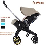 High Landscape Folding Pushchair 3 in 1 (Newbron Infant Cradle + Baby Stroller + Baby Safety Car Sea