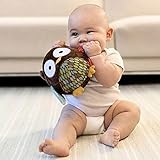 GGG JP 面白い動物スタイル ベビーキッズ用 ソフトぬいぐるみ ベル布ボール 教育玩具(ふくろう)