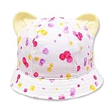 コネクトエム お耳付きハット ベビー キッズ UVカット ピンク 50cm 82-1004