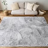 サヤンサヤン エクセレントムーティーⅡ 洗える シャギーラグ 95×140 アイスグレー 1畳