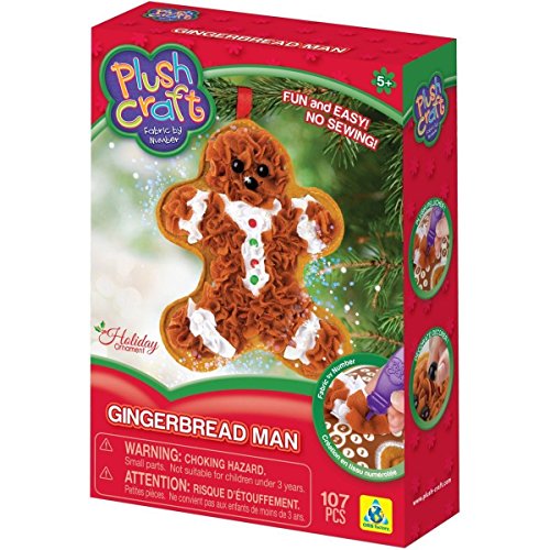 PlushCraft Gingerbread Man Fabric by Number Ornament【クリスマス】【ツリー】 [並行輸入品]