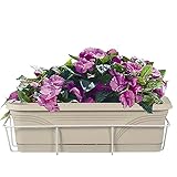 High Quality 24-Inch White Basic Adjustable Flower Box Holder F2426-W