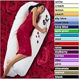 12FT COMFORT/MATERNITY / PREGNANCY BODY U PILLOW WITH CASE (VARIOUS COLOURS AVAILABLE) (Coffee) by C