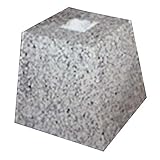 御影石 柱受 白 角 5寸 上150×底210×高200 アミ代不