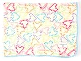 シシュノン ブランケット フリース 98X70cm ハート (ホワイト)