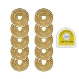 AUTOTOOLHOME チタンロータリーカッターブレード 45mm 10個パック 交換用 キルティング スクラップブック 裁縫 アート クラフト ペーパーカッティングツール
