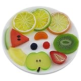 gresorthプレミアム人工フルーツスライスFakeレモンスイカキウイAppleチェリーパイナップルパーティー装飾