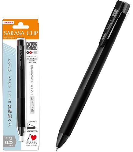 Amazon | ゼブラ 多機能ペン 2色+シャープ サラサクリップ2+S 0.4mm 黒