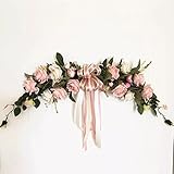 elegantstunning ウェディング/パーティー装飾バラー花輪　造花　壁掛 インテリア花　 雑貨　かわいい 撮影 道具　人工観葉植物　人工植物 ピンク
