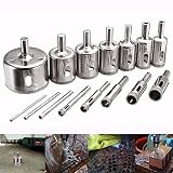 Sndy 15pcs 3 45 mm ダイヤモンドコーティングコア穴は、大理石のタイルのドリルビットを見た