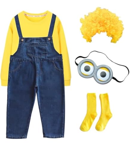 ミニオン キッズ コスプレ 2セット Amazon.co.jp: [MKDAER] ミニオン コスプレ 春夏2点セット