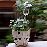 Liebeye 自動散水ボトル 鉢花・観葉植物の自動給水器 園芸 用 給水 キャップ　野菜 植物 留守用　キノコ形 可愛い 直径7cm長さ10cm高さ27cm