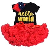 FOLOBE 赤ちゃん 子供 ベビー 女の子ロンパース 白色Tシャツ上着+ピンクチュールスカート 二点セット 可愛い 誕生日 遊び 記念 お祝いプレゼント