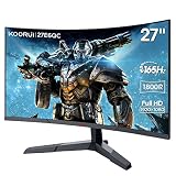 KOORUI ゲーミングモニター 24インチモニター フルHD 165Hz 湾曲/カーブ型 PCモニター 液晶ディスプレイ FreeSync G-SYNC互換 DPx1/HDMIx2/ブルーライトカート/VESA対応/ゲームモード（FPS/RPG）/傾き調節 スピーカーなし