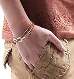 シルバーフッ ク革ヒモレザー