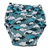 B Baosity ベビー　布おむつ　おむつ　トイレ　トイレトレーニングパンツ　再使用可能　快適な　かわいい　全4色3サイズ - スカイ, サイズ90