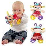 Baby Infant Soft Toy Teether Comfort Soothes baby Doll with sound paper