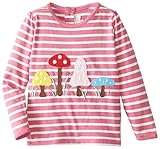 JoJo Maman Bebeベビー女の子Toadstool Top Fuchsiaクリームストライプ カラー: ピンク