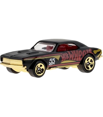 Hot Wheels 2017 '67 Camaro Fifty - Red With Orange Flames, 1:64 Scale Diecast Car #313/365 - View #6