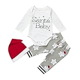 (プタス)Putars ベビー服 子供服 ロンパース 上下セット 女の子 男の子 長袖 クリスマス SANTA BABY 可愛い 秋 冬 新生児 歩行服 出産お祝い 記念日 プレゼント 0-18ヶ月