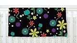 KESS InHouse Louise Flower I Black Multicolor Fleece Baby Blanket 40 x 30 [並行輸入品]