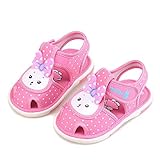 LAZA 可愛い ベビー 女の子 サンダル 靴下 つま先 保護 お花 おしゃれ きれいめ 子供 各サイズ 夏 水泳 海 女児 (内寸12.5cm)